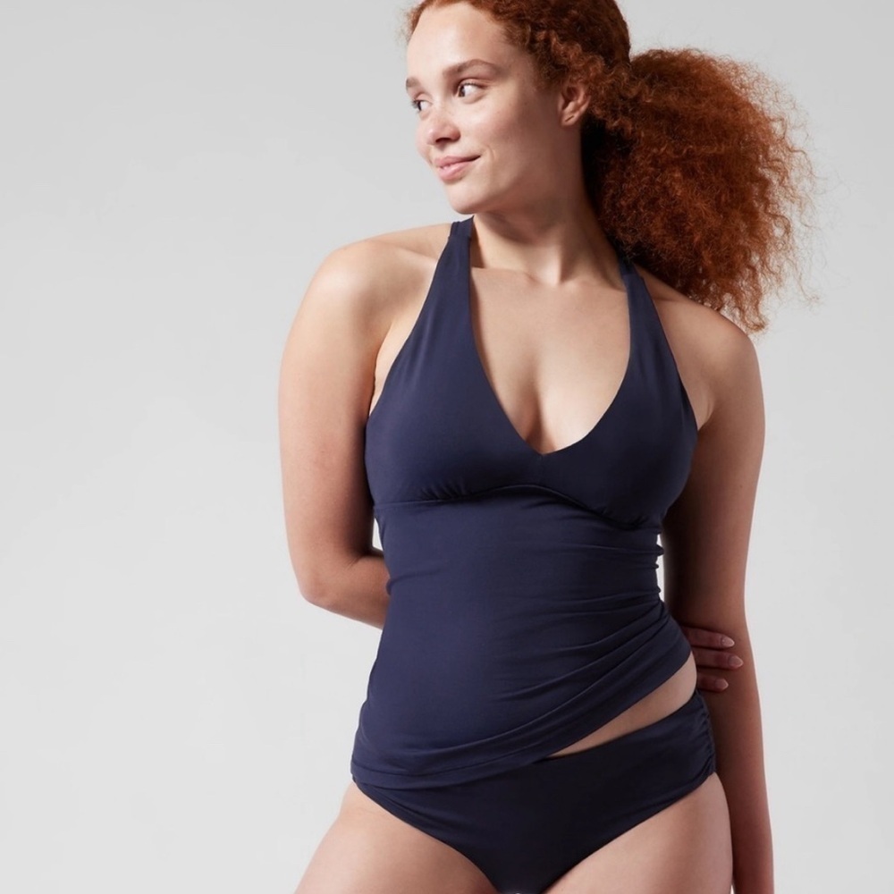 NWT! Athleta Navy Plunge Tankini A-C - Multiple Sizes 🩷 #531210